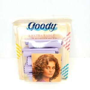Vintage 1991 Goody Extra Large Perm‎ Rod Curlers 1 Pack of 5 Lavender Rollers